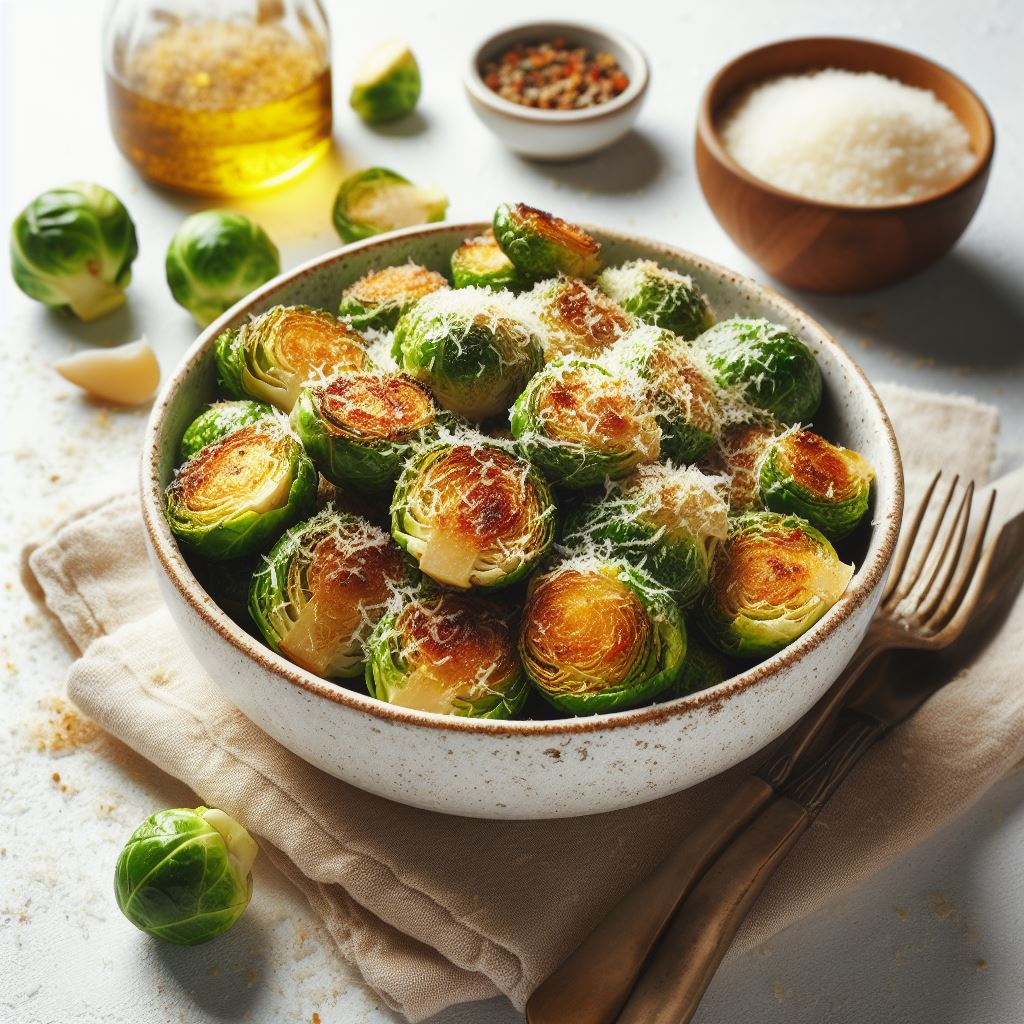 Crispy Parmesan Crusted Brussels